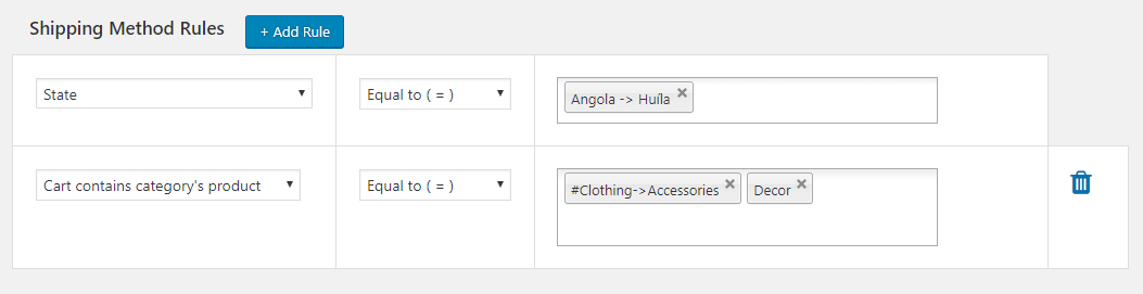 Set up Category Based Flat Rate Shipping in WooCommerce 6 State & product specific rule