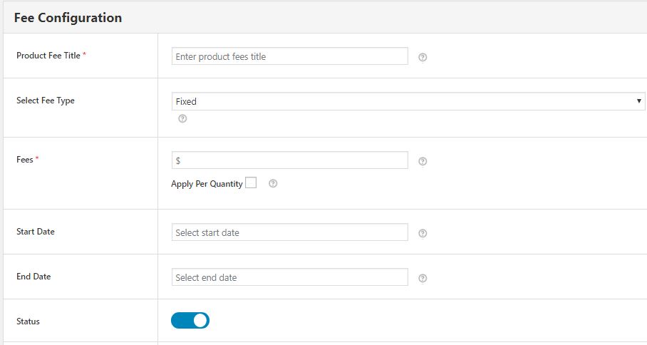Adding Fees to WooCommerce with Conditional Logic 2 Fee Configuration Form in WooCommerce Conditional Product Fees for Checkout Plugin