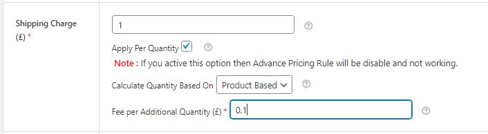 Set up Quantity-based Flat Rate Shipping on WooCommerce 6 Figure 5: Adding quantity-based fee for the products