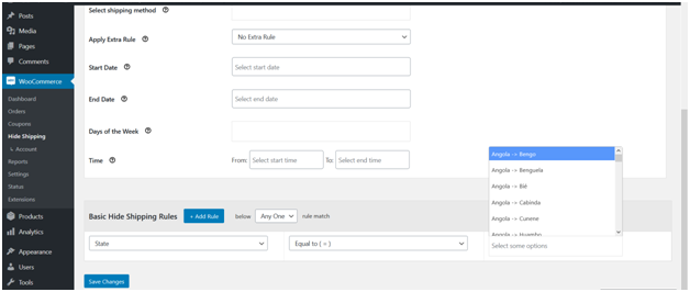 Hiding Location-based Shipping Method in WooCommerce (Country, State, Postcode, Zone) 6 Figure 6 - Hiding Shipping methods based on state