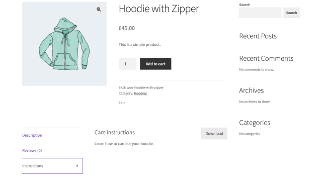 How to Attach a Downloadable PDF To WooCommerce Products (Step-by-Step) 8 Preview of a file that has been attached to the front end of the site