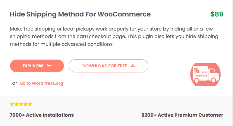 Weight-Based Shipping: A Complete Guide for Store Owners 6 Hide Shipping Method for WooCommerce