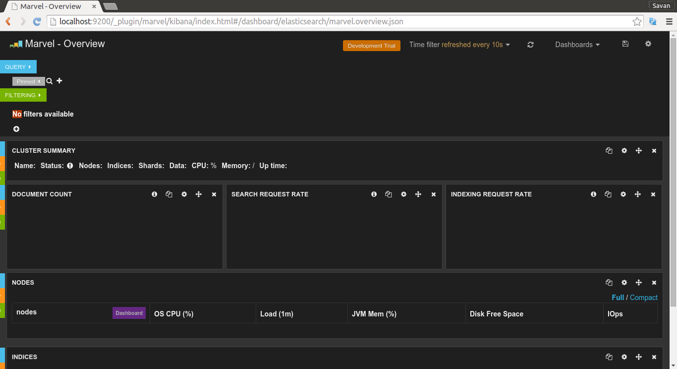 Marvel plugin default home page
