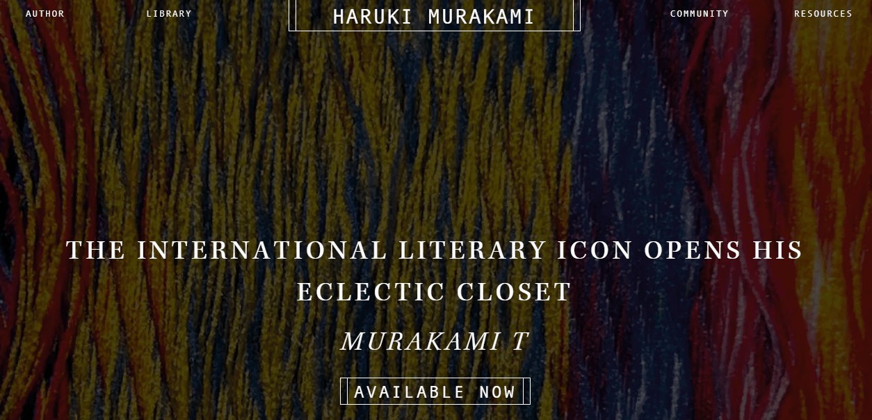 Haruki Murakami's Website Homepage