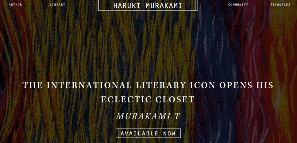 Haruki Murakami's Website Homepage