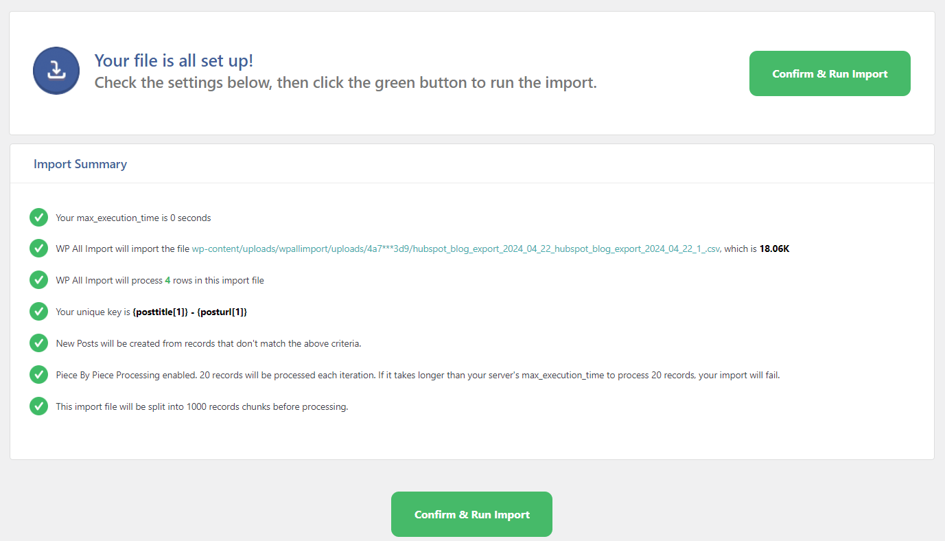wp-import setup