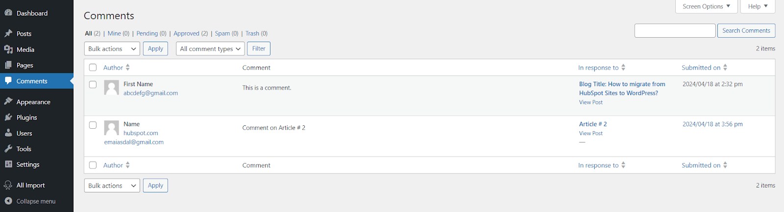 wp-comments-imported