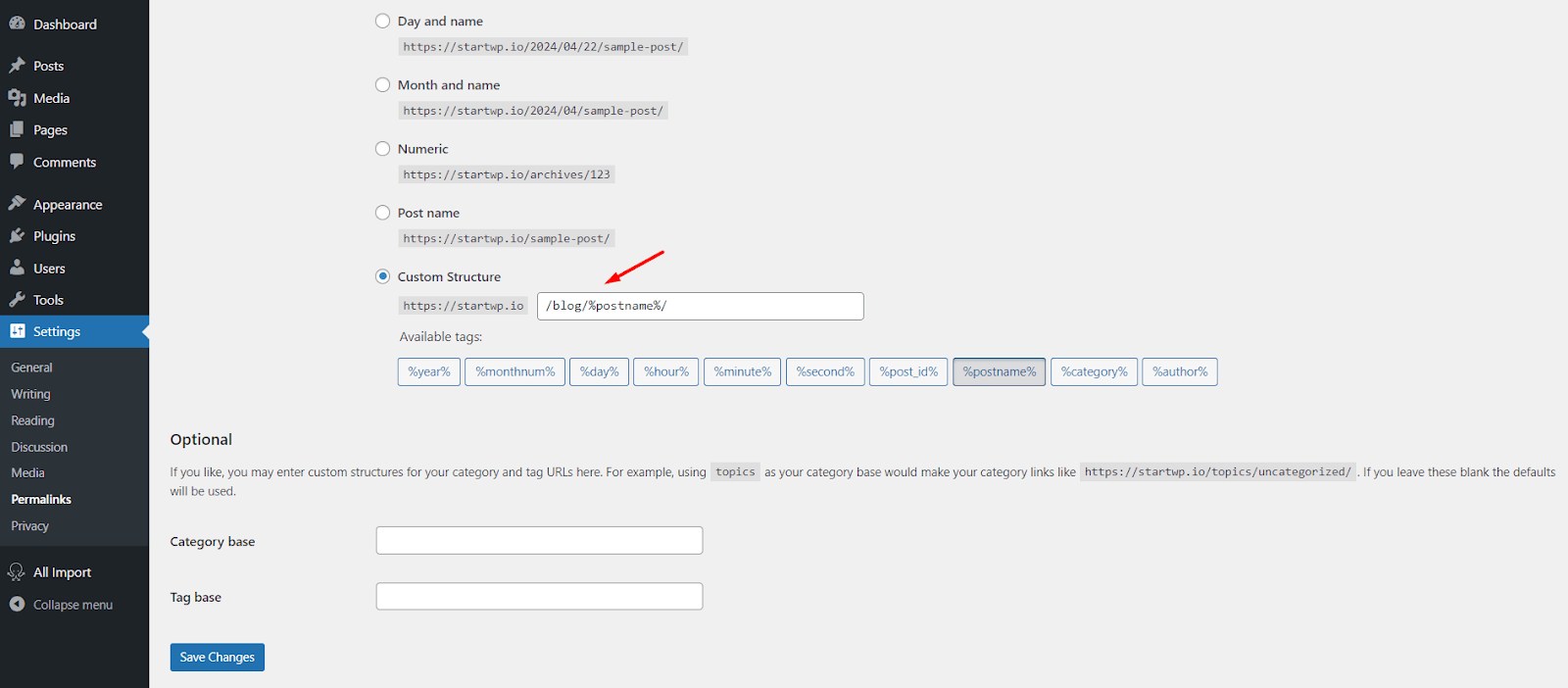 wp-url-structure