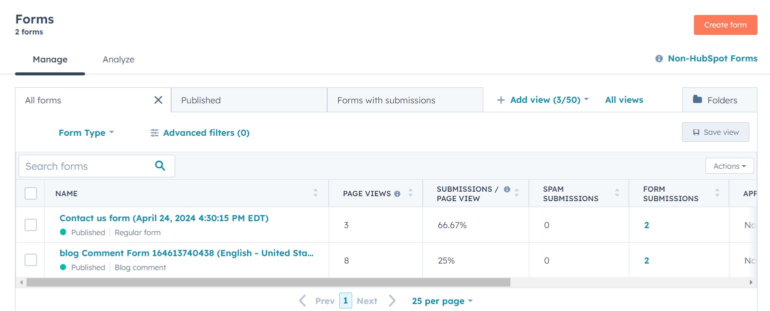 Hubspot-all-forms