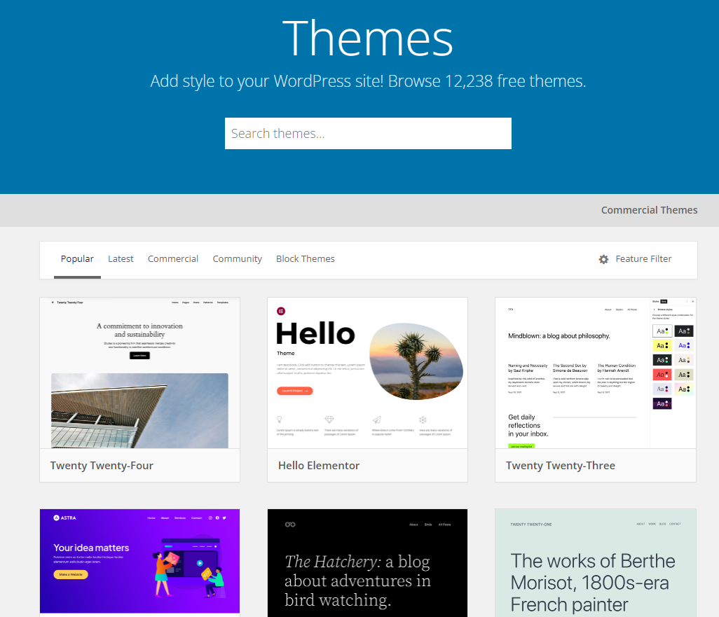 WordPress themes