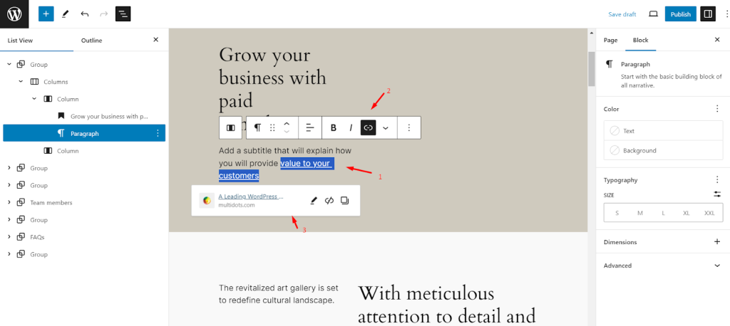 Adding link