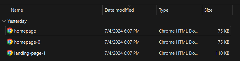 Download pages