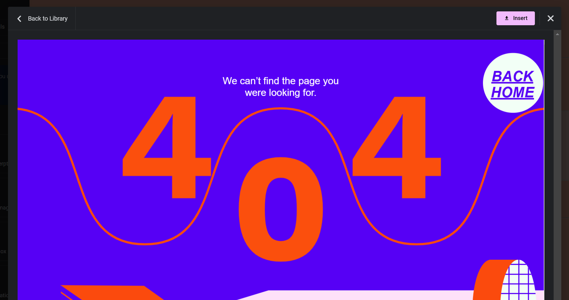 Eine der 404-Seitenvorlagen von Elementor Pro