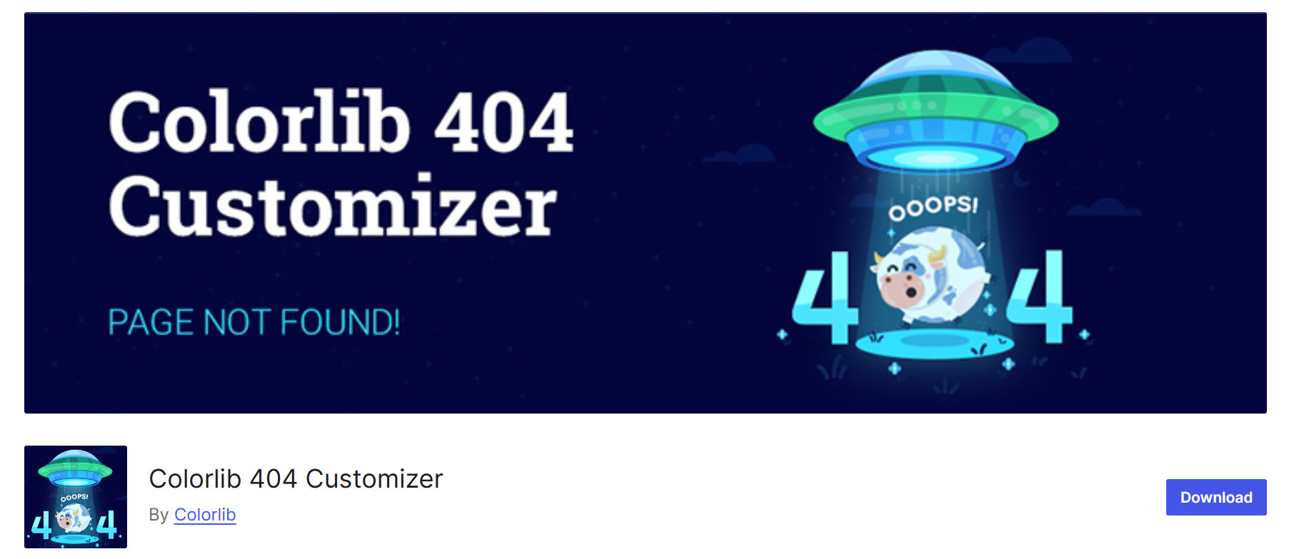 Colorlib 404 Customizer-Plugin