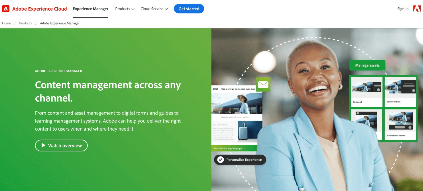 Adobe Experience Manager Website Homepage