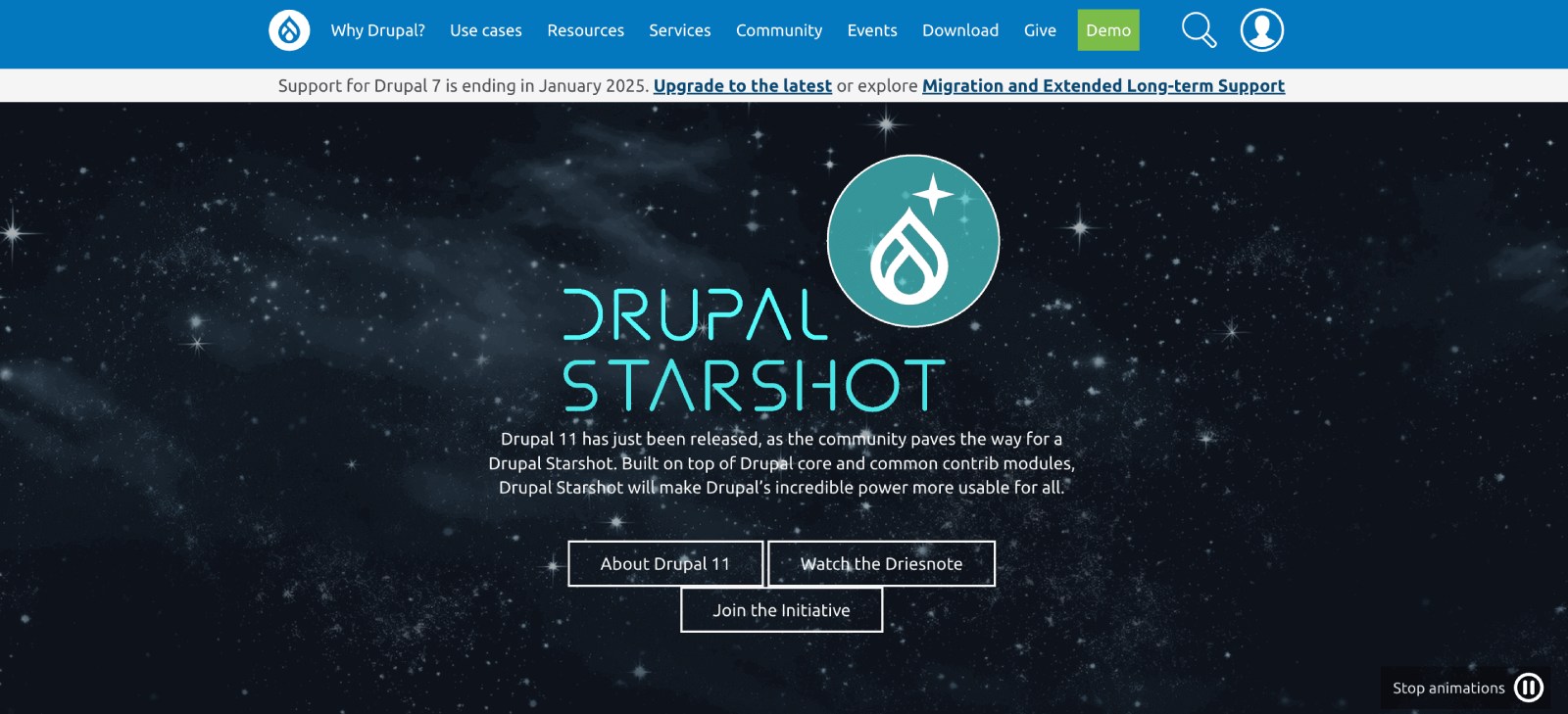 Drupal Website Homepage