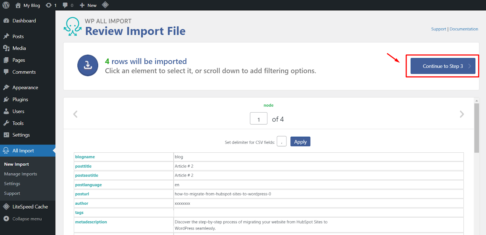 Review Import File