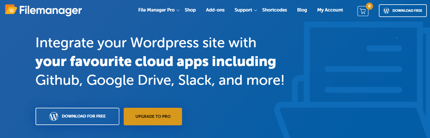 WP File Manager homepage