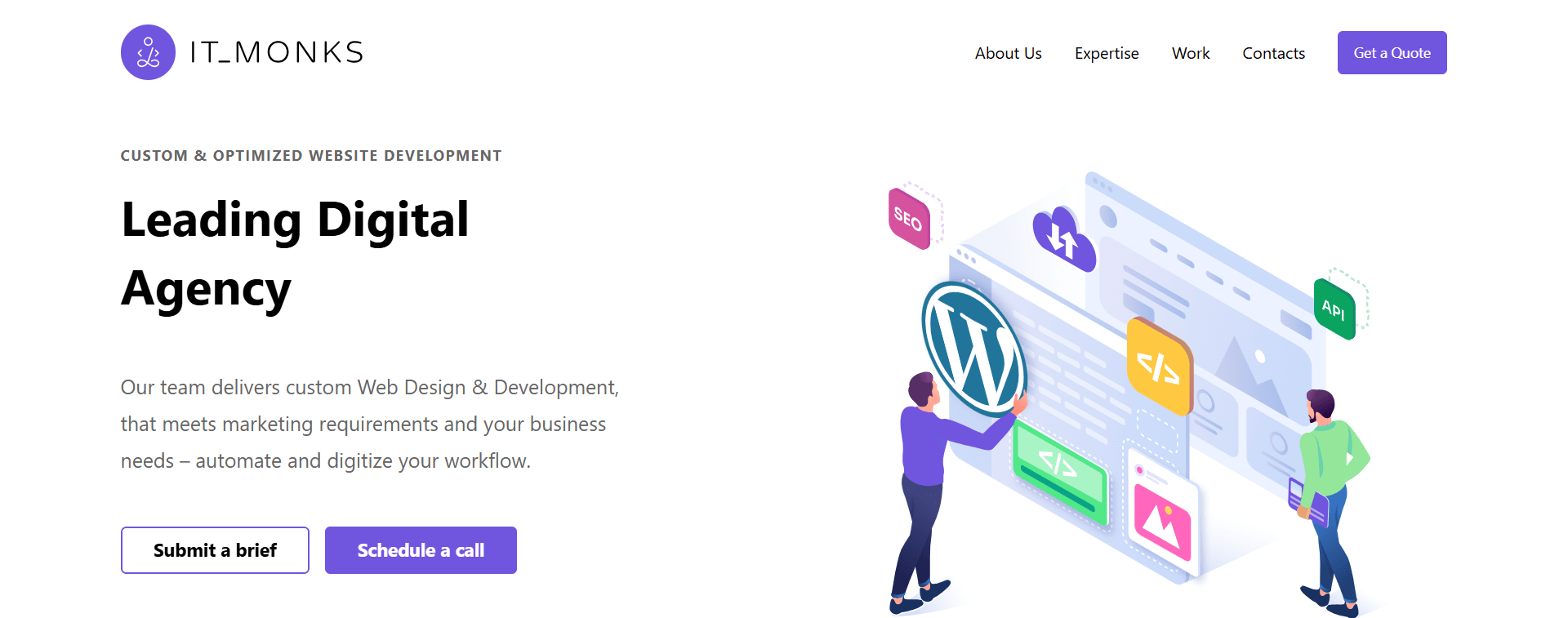 IT Monks Agency Home Page