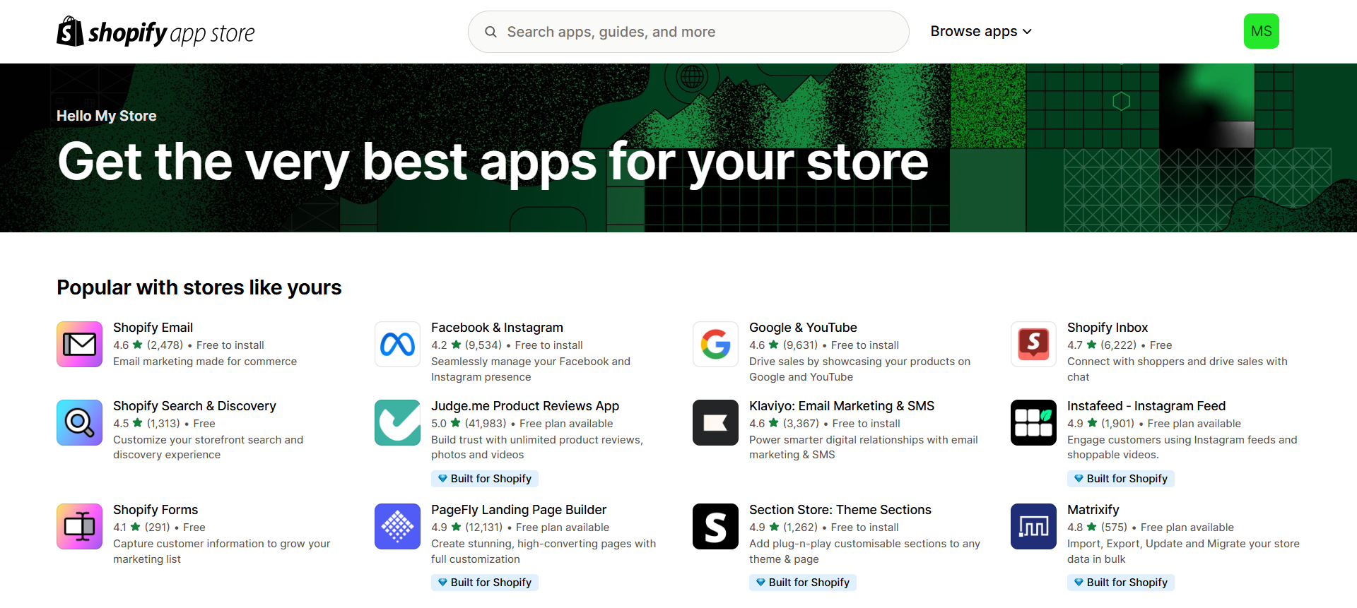 The Shopify App Store