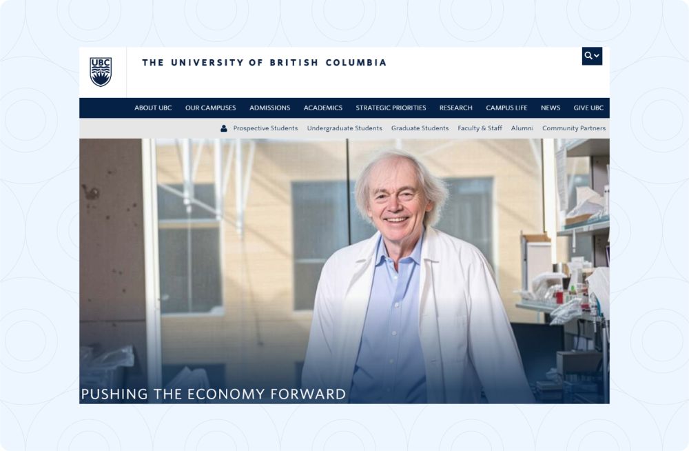UBC-homepage