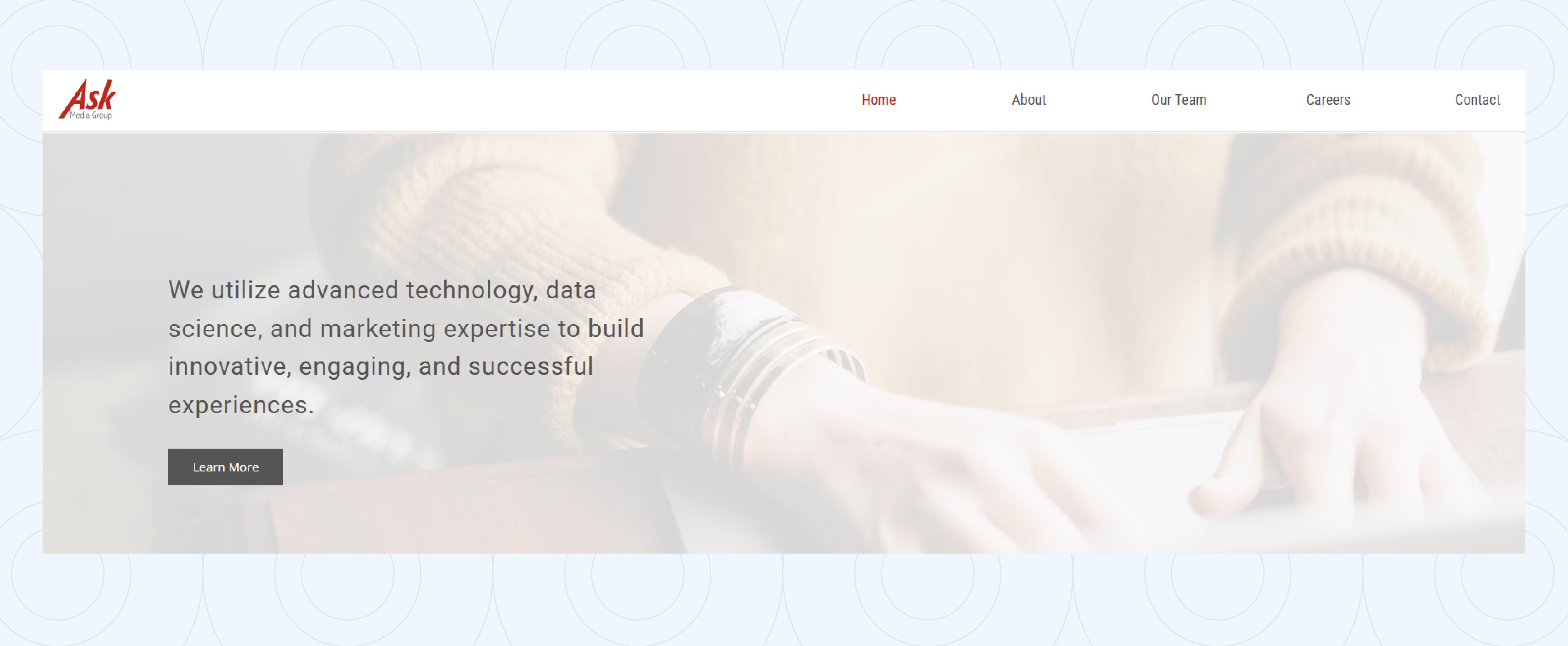 Ask Media homepage