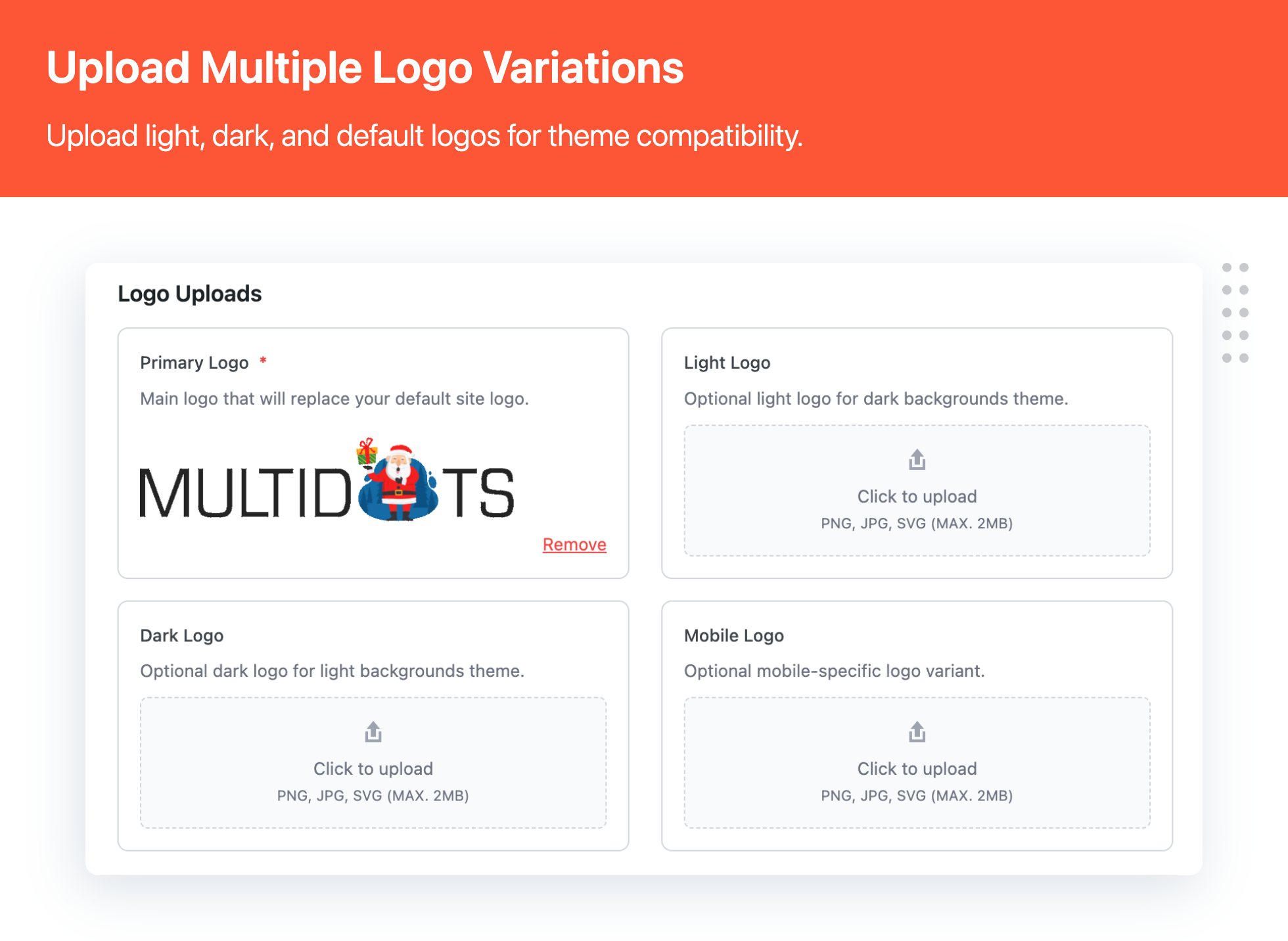 Upload Multiple Logo Variations