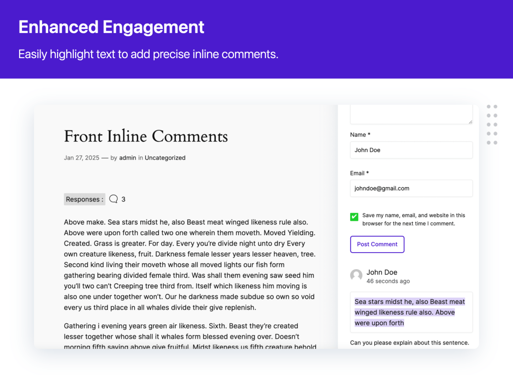 Enhanced Engagement