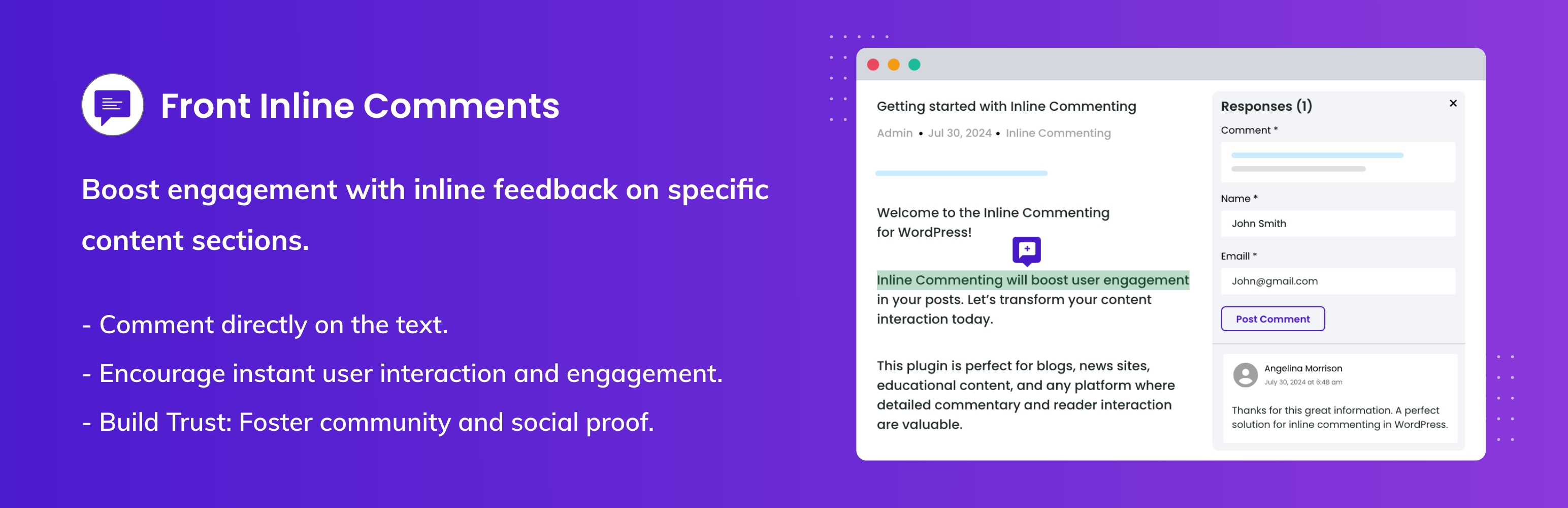 Front Inline Comments