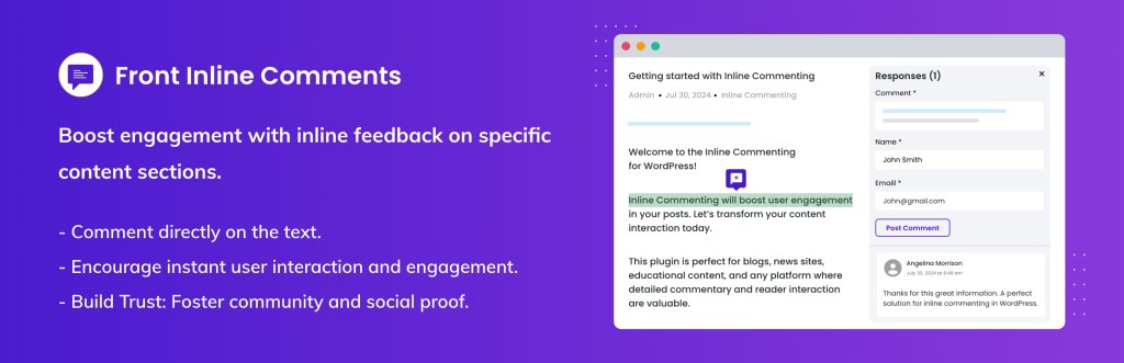 Front Inline Comments