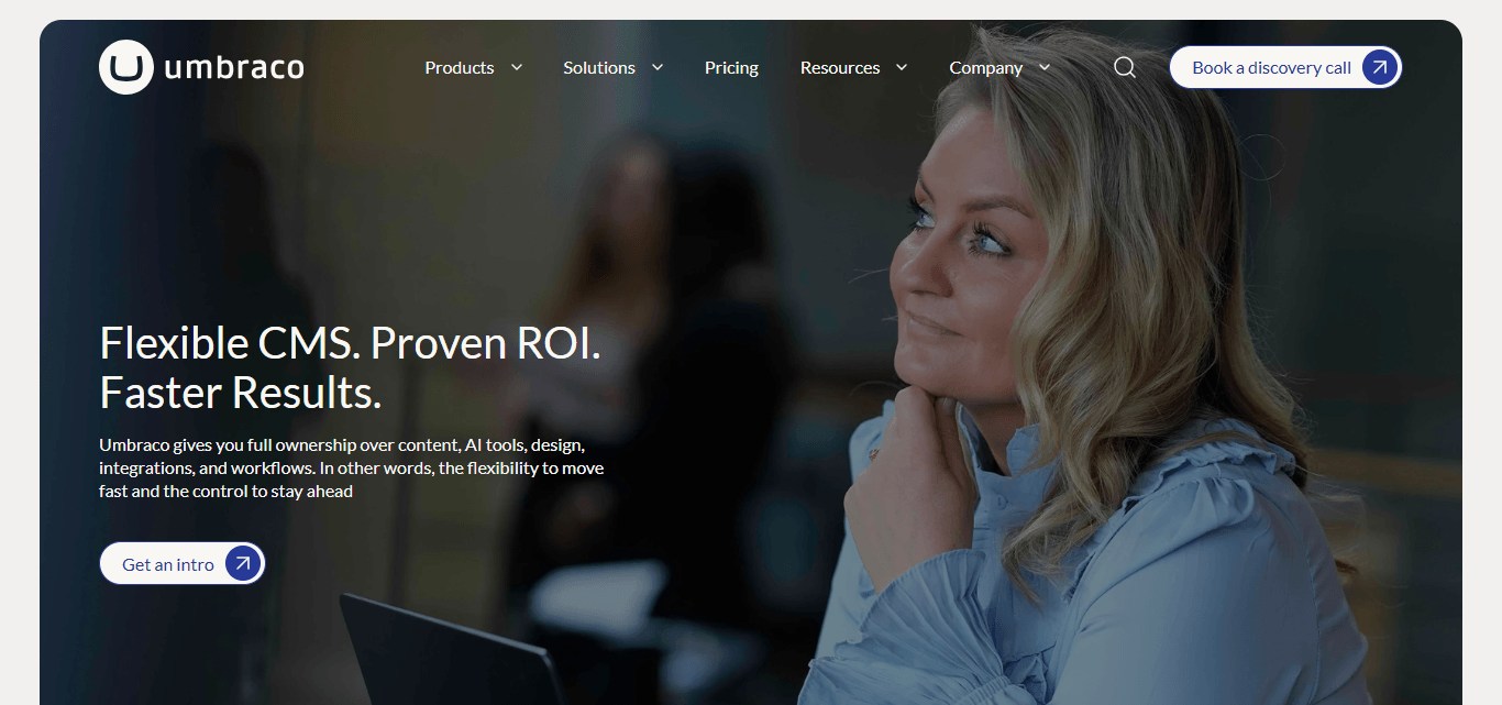 Umbraco’s homepage.