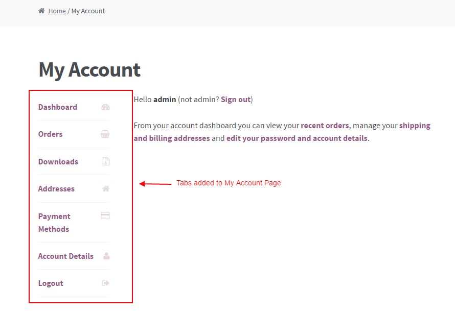 Account Page