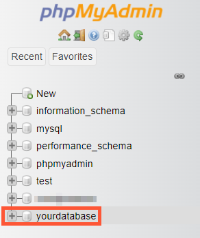 phpmyadmin database
