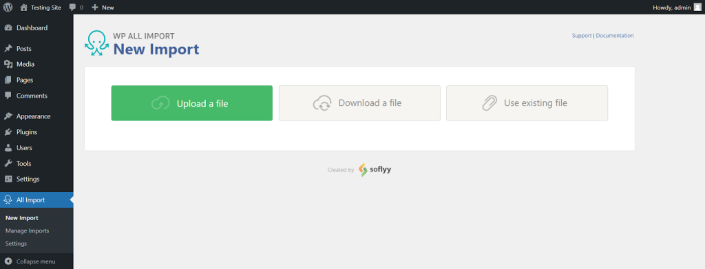 wp-import-dashboard
