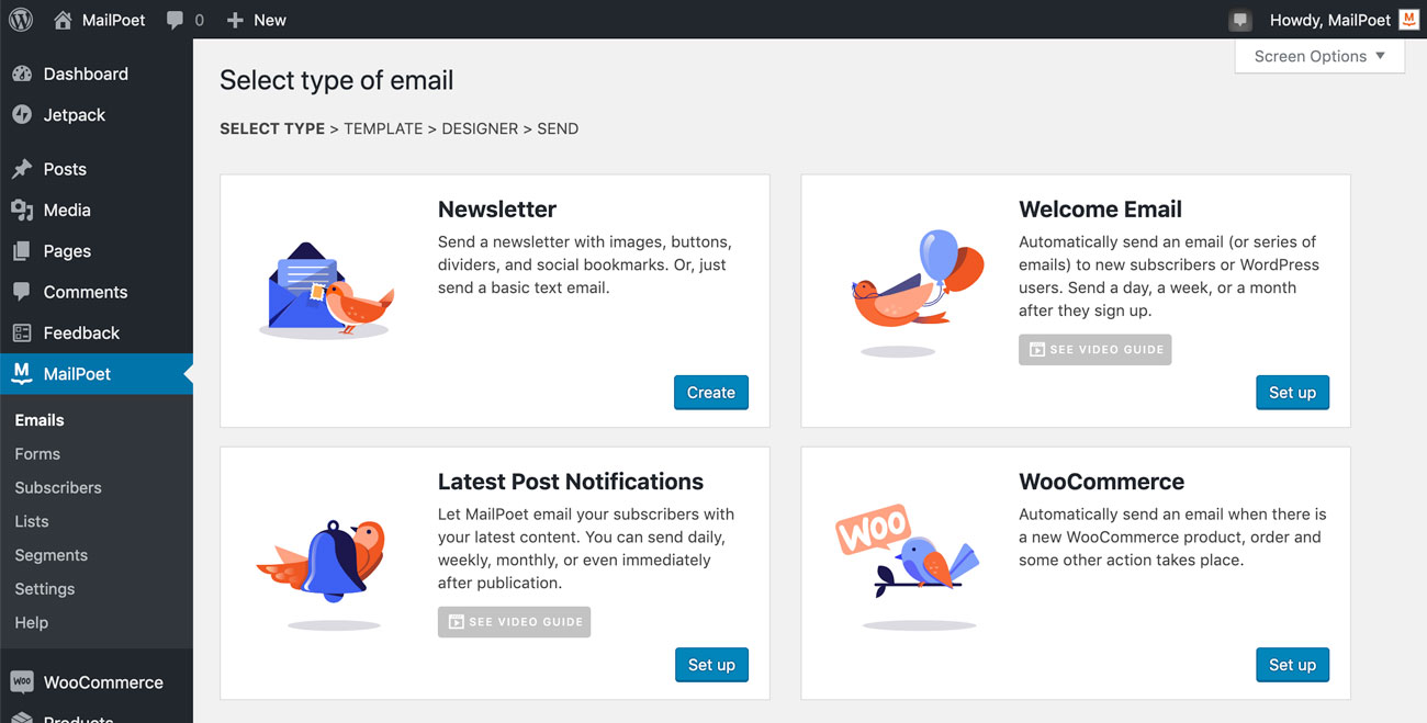 Mailpoet email marketing