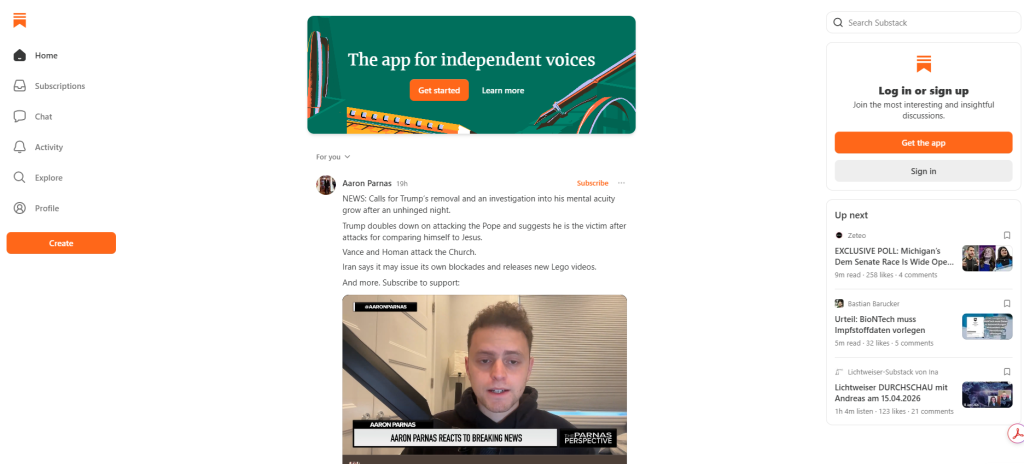 Substack – a platform for content creators and communities