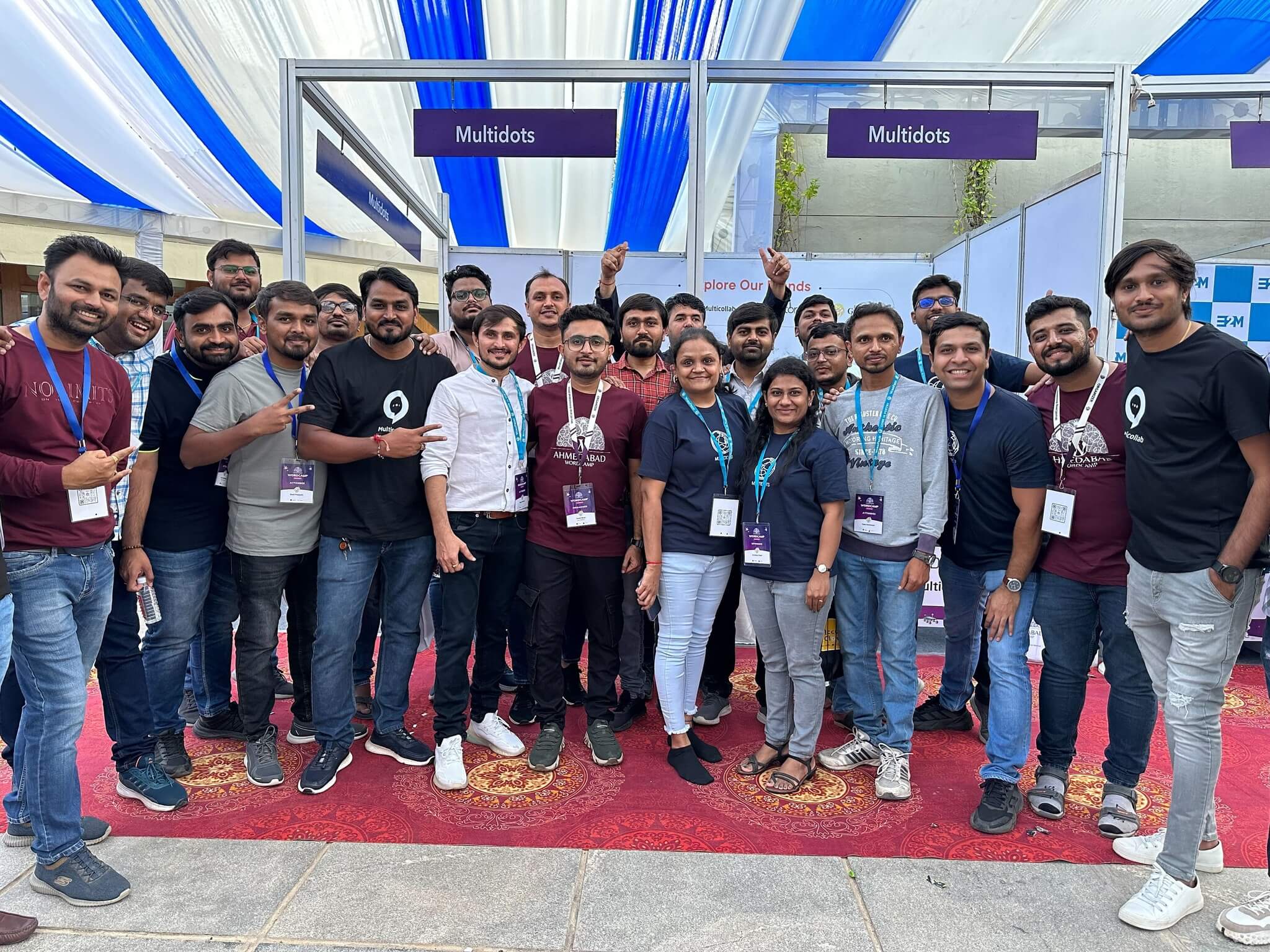 Group picture from WordCamp Ahmedabad 2024!