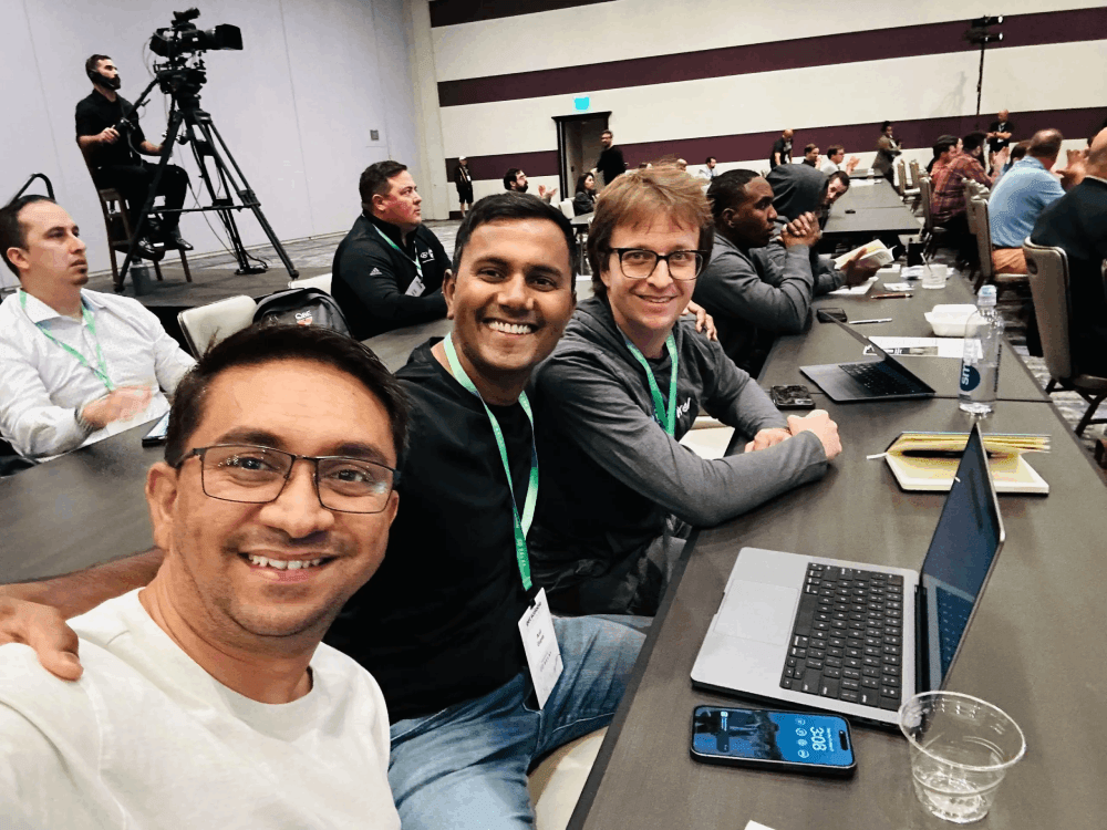 Jeremy, Aslam, and Anil had a great time at the event.