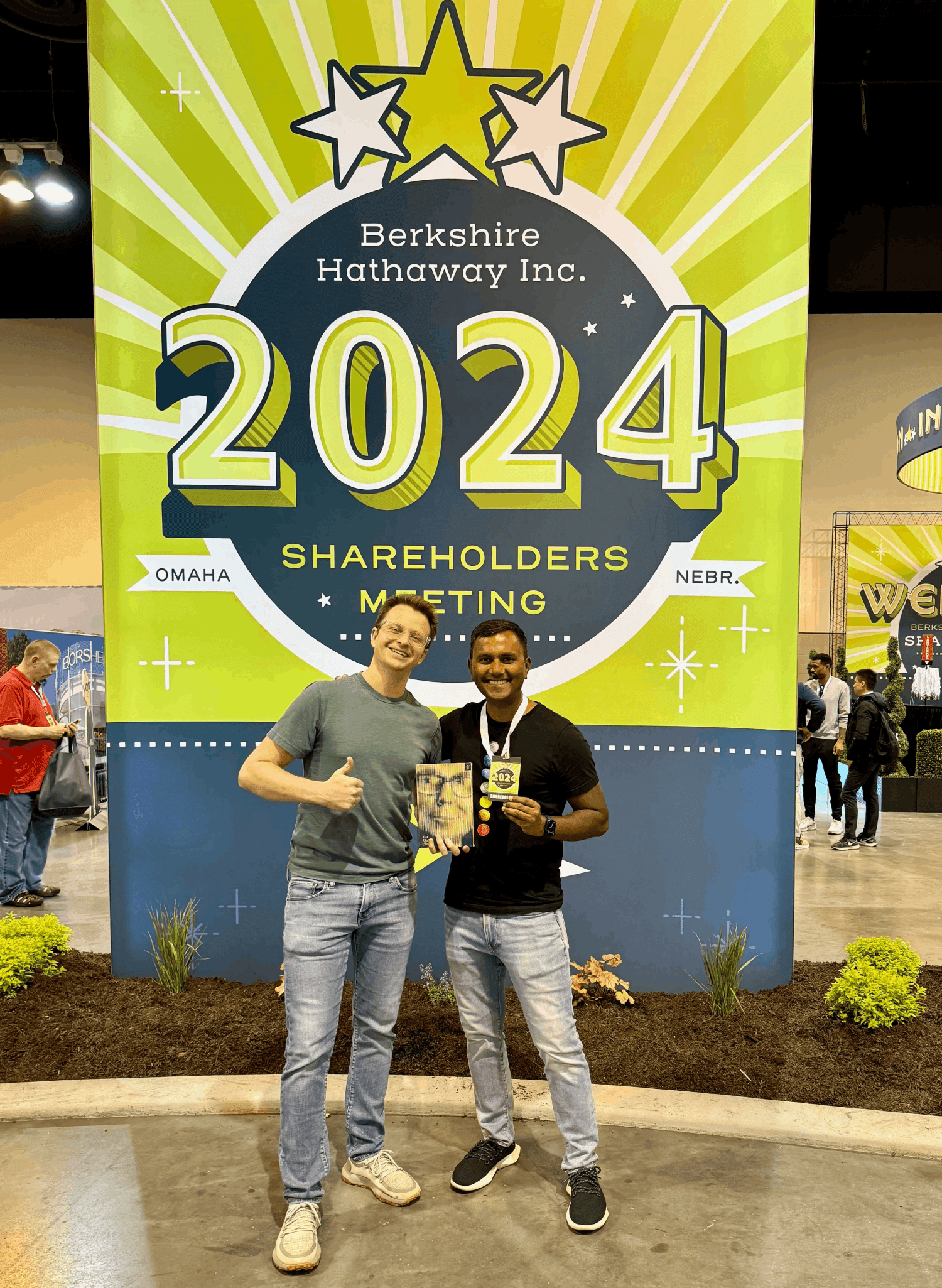 Our CEO, Anil Gupta and Business Development Director, Jeremy Fremont at the Berkshire Hathaway 2024 Shareholders Meeting.