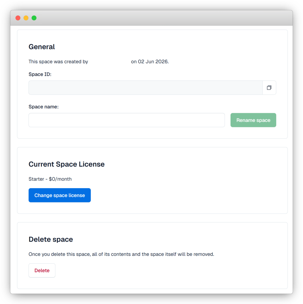 Contentful dashboard for Contentful to Sanity migration