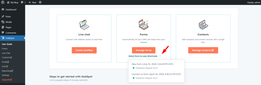 Import HubSpot data to WordPress