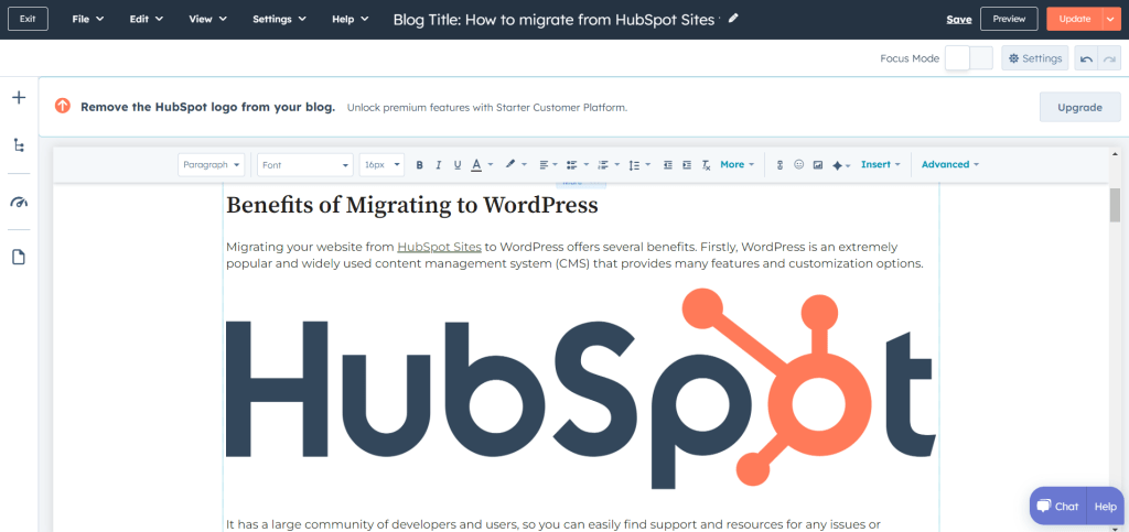 Hubspot Page experience