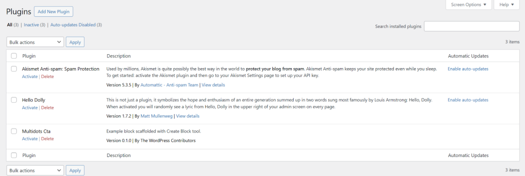 Activate your custom block plugin