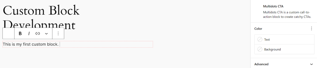 Adding a Color tab to your custom block