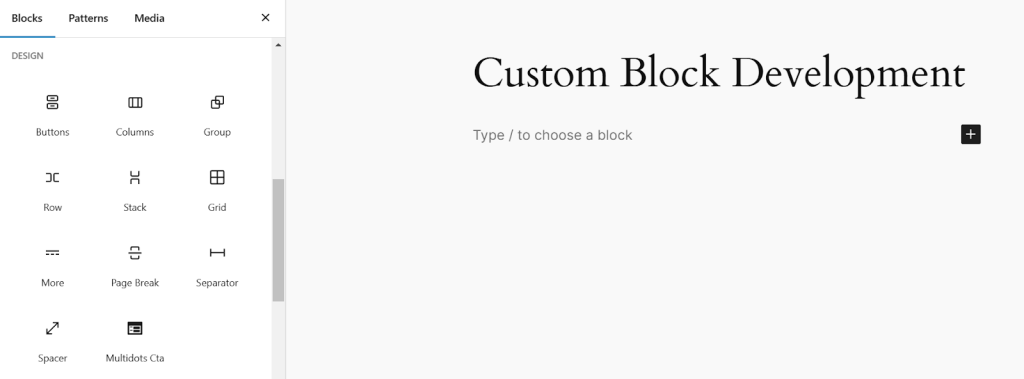 Your custom block with the updated icon