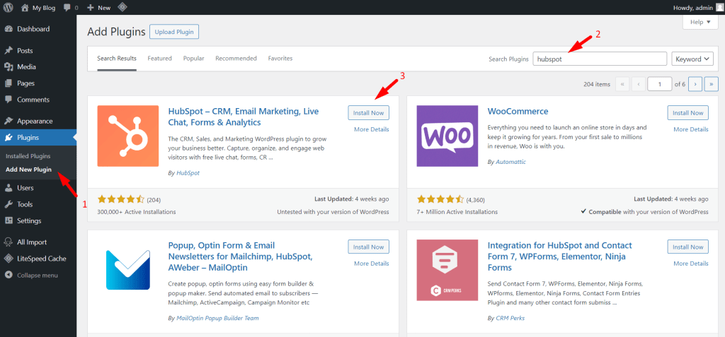 install-hubspot-wordpress-plugin