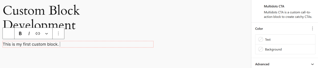 Adding a Color tab to your custom block
