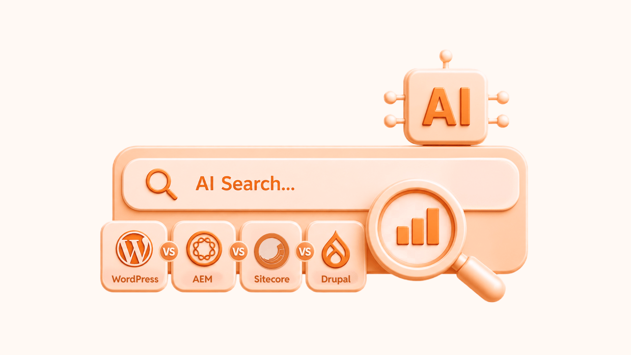 Best CMS for AI Search Visibility: How WordPress, AEM, Sitecore & Drupal Compare